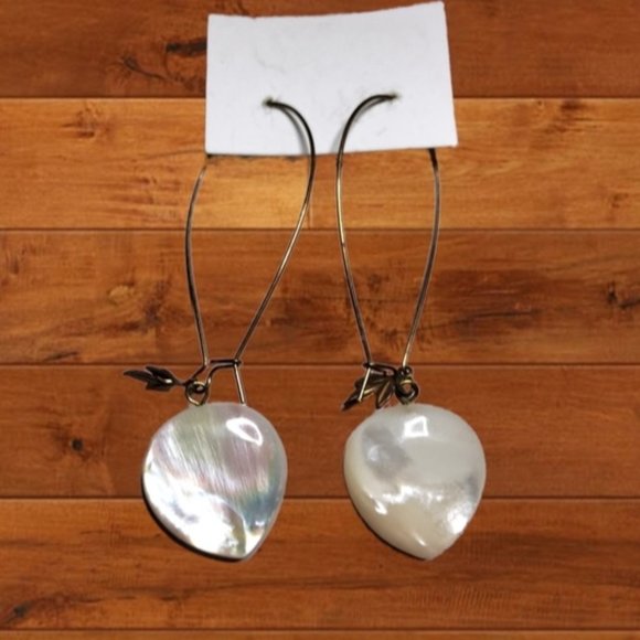 Mexican hand-made earrings- Pearl tone - Picture 1 of 2